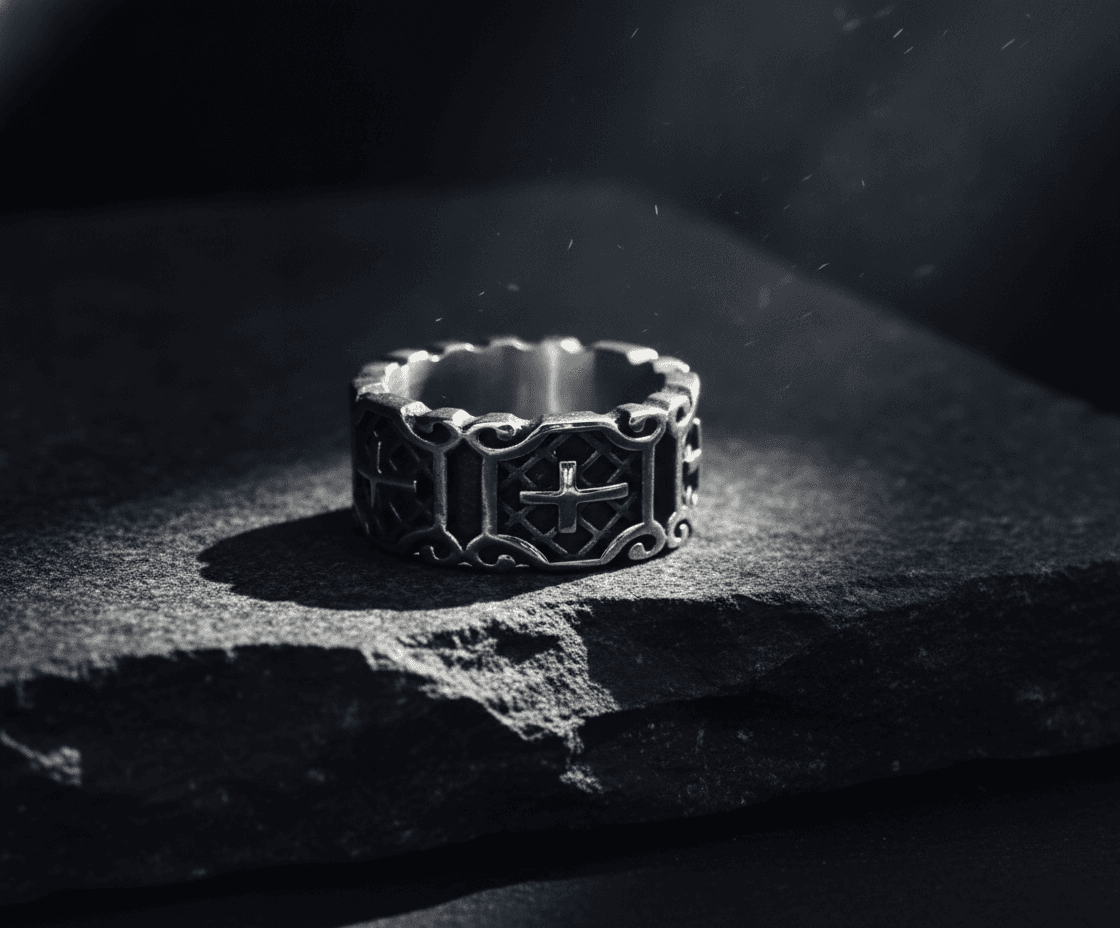 GOTHIC CROSS RING