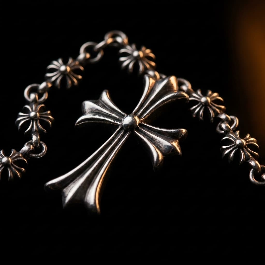 FLORAL CROSS NECKLACE