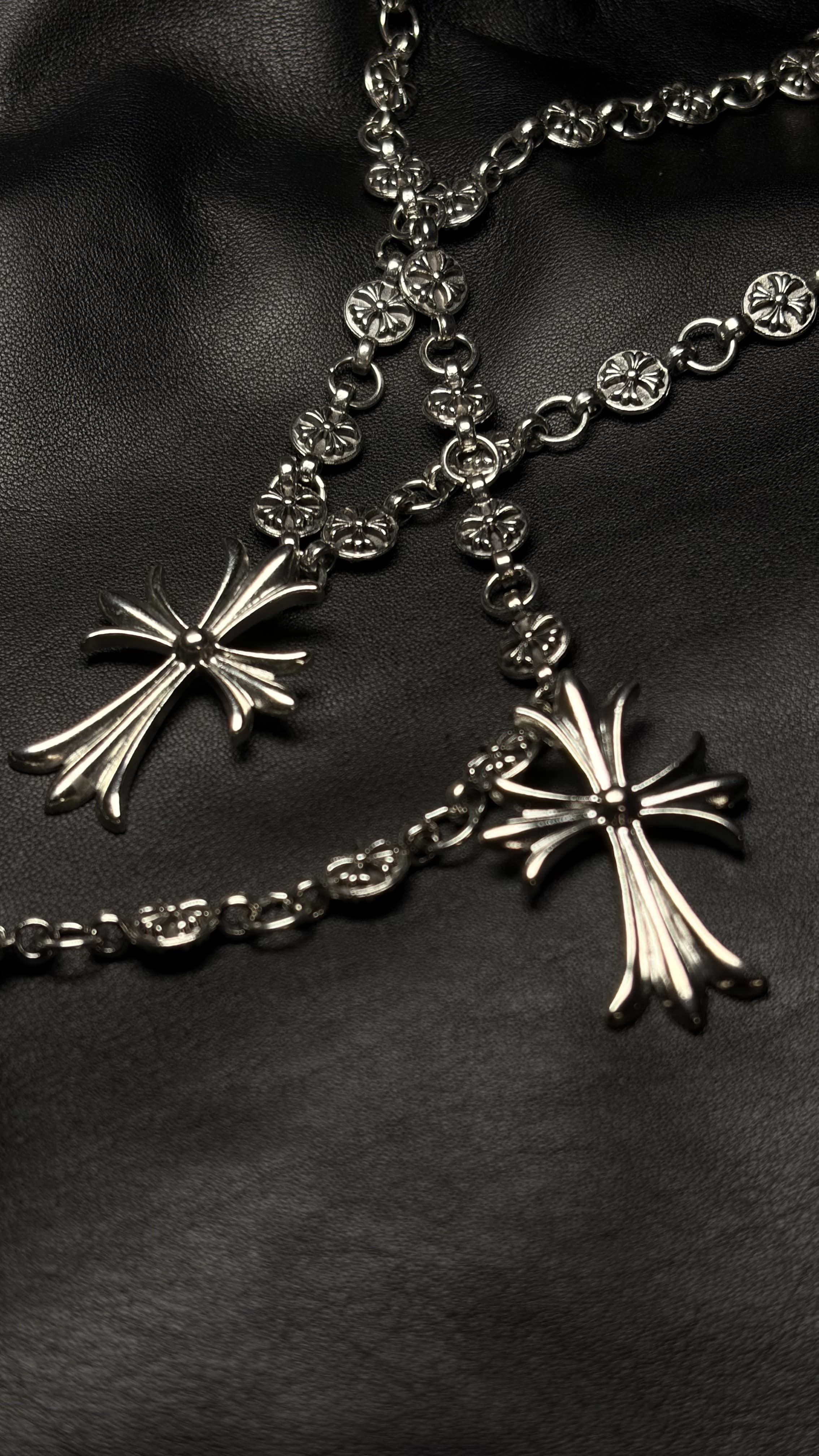 FLORAL CROSS NECKLACE
